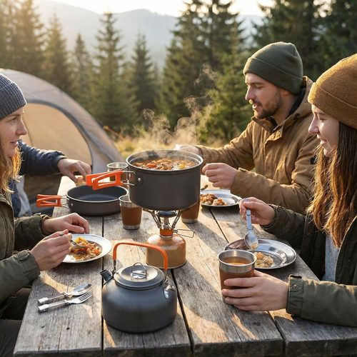 Kompaktes Camping Kochset