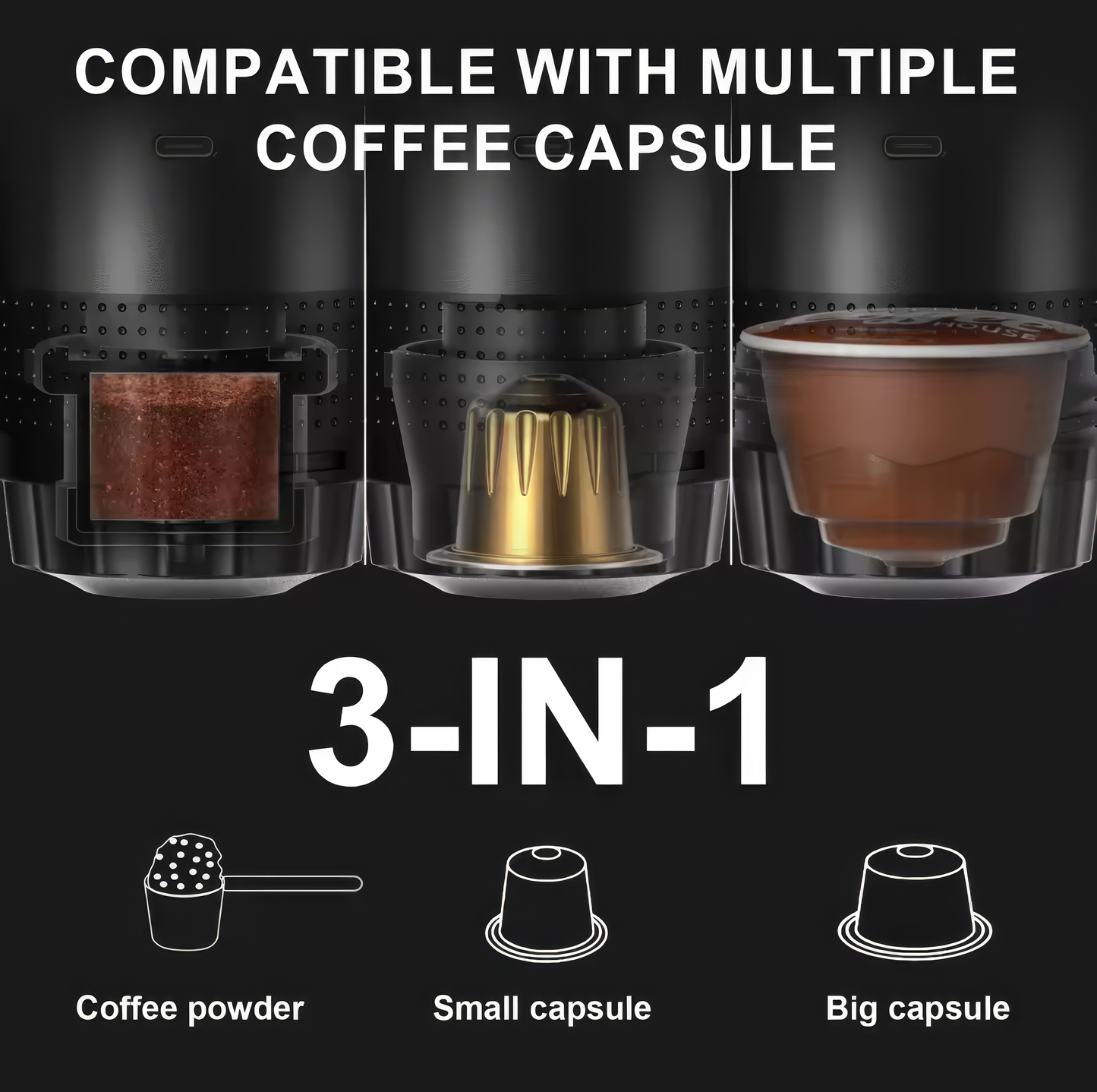 Portable Espresso Machine – Rechargeable Coffee Maker for Travel & Camping