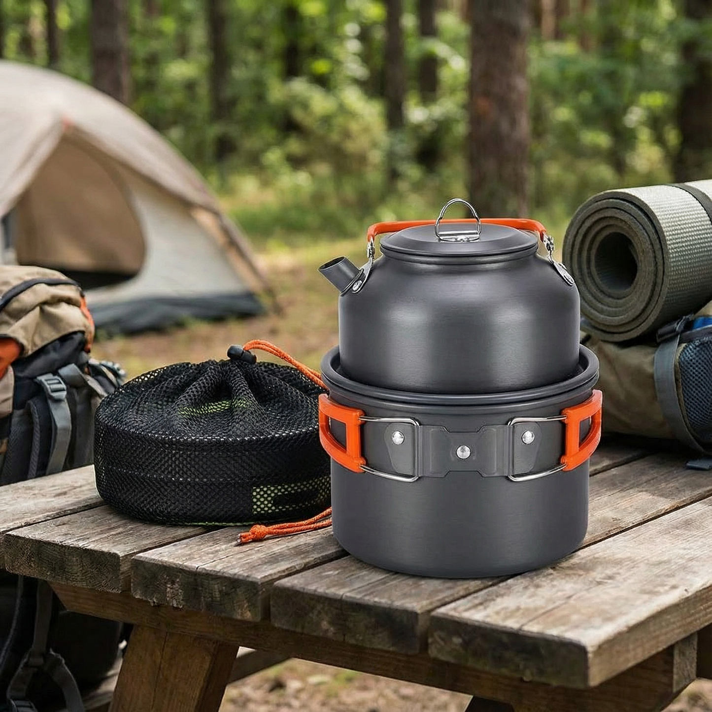 Kompaktes Camping Kochset