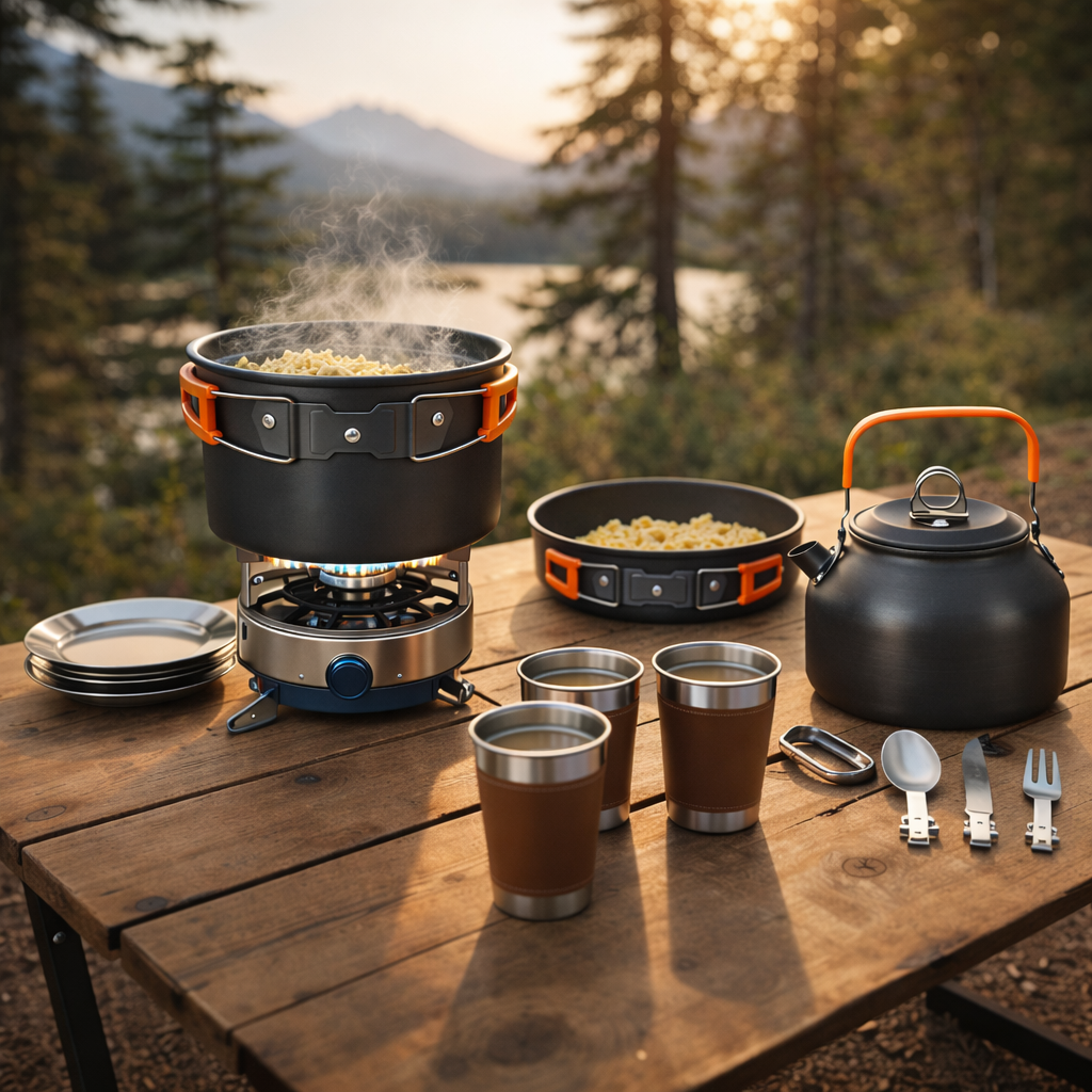 Kompaktes Camping Kochset