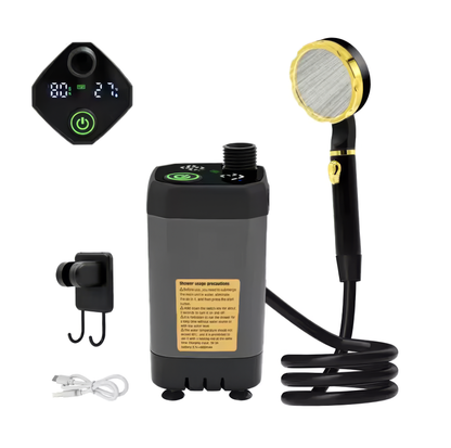 Portable Camping Shower – Rechargeable Outdoor with Temperature Display
